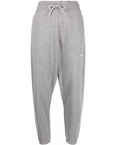 RLX Ralph Lauren Cropped Cotton-blend Track Trousers - Grey