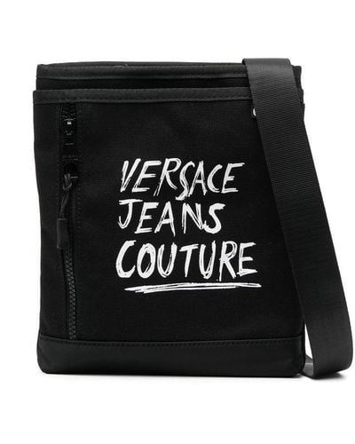 Versace Jeans Couture Sacoche à logo imprimé - Noir