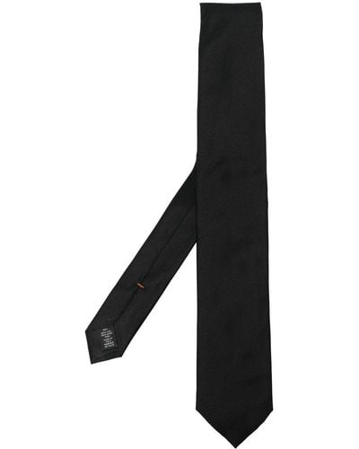 ZEGNA Corbata con extremo en punta - Negro