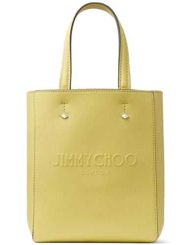 Jimmy Choo Lenny Debossed-logo Leather Tote Bag - Yellow