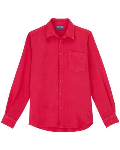 Vilebrequin Camisa con logo bordado - Rojo