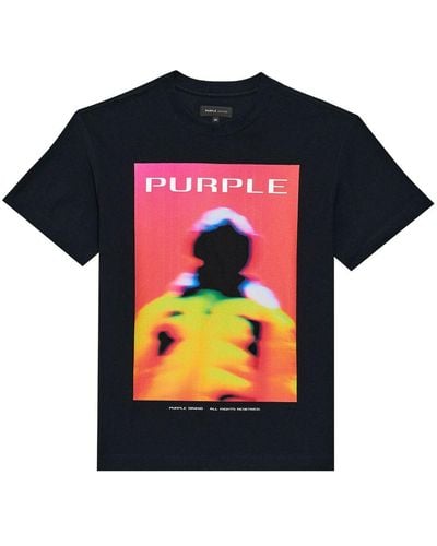 Purple Brand T-Shirt mit Foto-Print - Blau