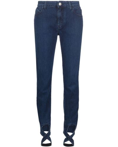 The Attico Skinny-Jeans mit hohem Bund - Blau