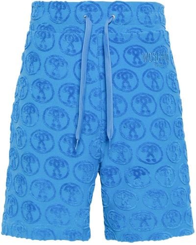 Moschino Pantalones cortos de chándal con cordones - Azul