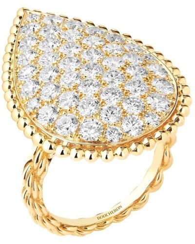 Boucheron 18kt Recycled Gold Serpent Bohème Diamond Ring - Metallic