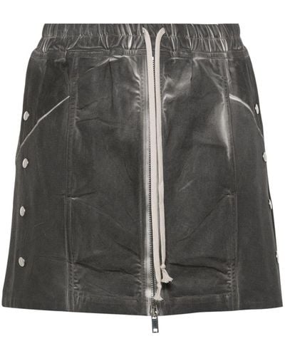 Rick Owens Babel Denim Mini Skirt - ブラック