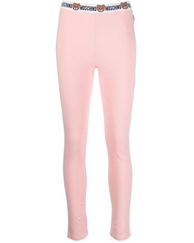 Moschino Leggings mit Logo-Bund - Pink