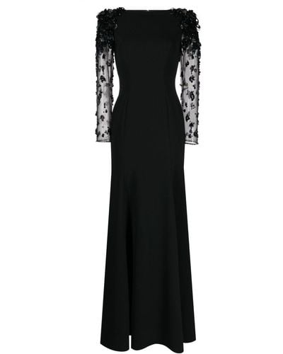 Jenny Packham Tulen Maxi-jurk - Zwart