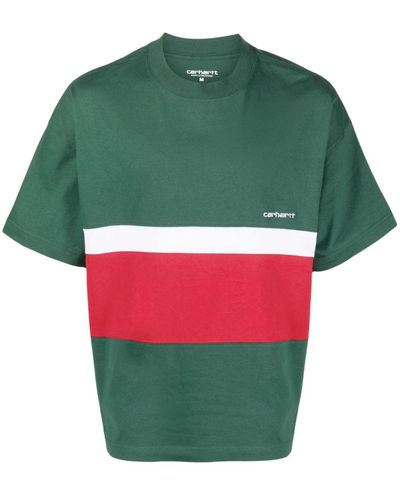 Carhartt T-shirt à détails de rayures - Vert