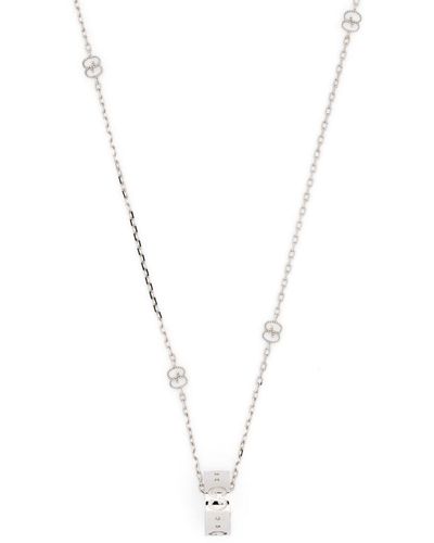 Gucci 18kt White Gold Icon Necklace - Metallic