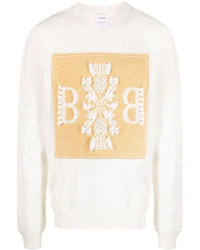 Barrie Embroidered Cashmere Sweater - White