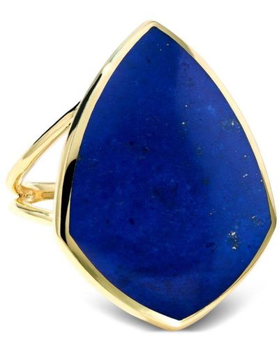 Ippolita 18kt Yellow Gold Polished Rock Candy Lapis Lazuli Ring - Blue