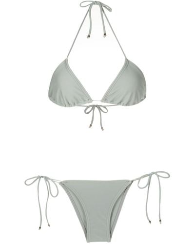 Amir Slama Triangel-Bikini mit Neckholder - Weiß