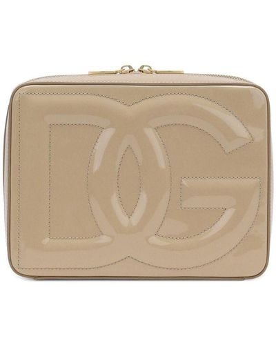Dolce & Gabbana Dgロゴ レザー カメラバッグ - ナチュラル
