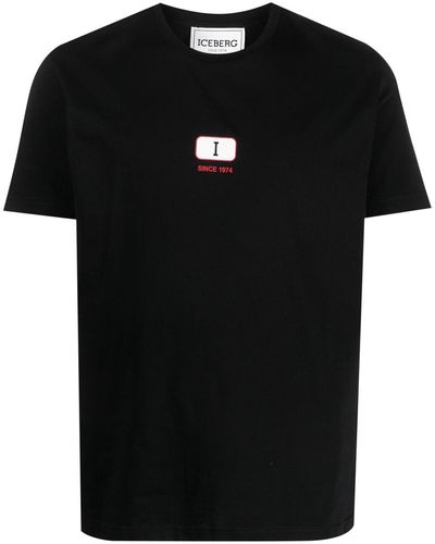 Iceberg Camiseta con logo estampado - Negro