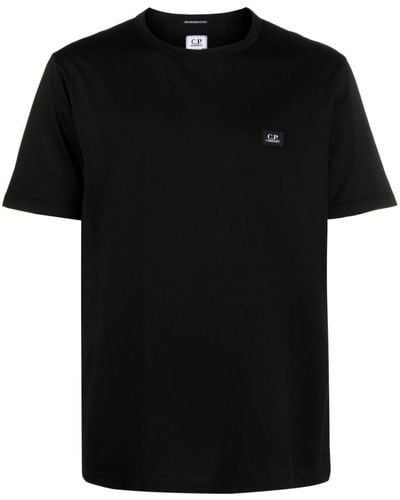 C.P. Company T-Shirt mit Logo-Patch - Schwarz