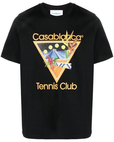 Casablancabrand T-shirt Met Print - Zwart