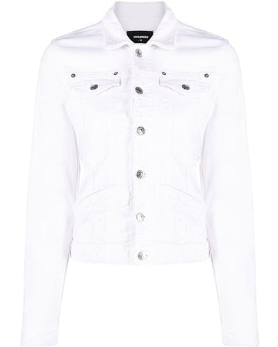 DSquared² Buttoned Long-sleeve Jacket - White