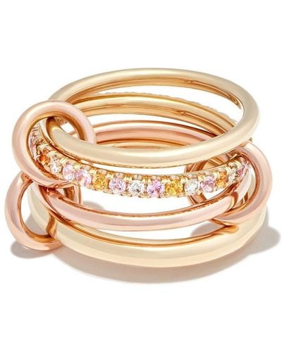 Spinelli Kilcollin 18kt Rose Gold Nimbus Diamond And Sapphire Ring - Pink