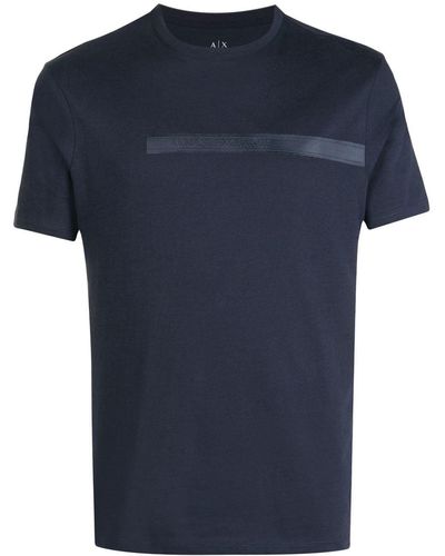 Armani Exchange T-shirt Met Logoprint - Blauw