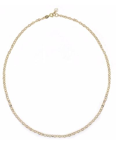 POPPY FINCH 14kt Yellow Gold Oval Shimmer Necklace - Metallic