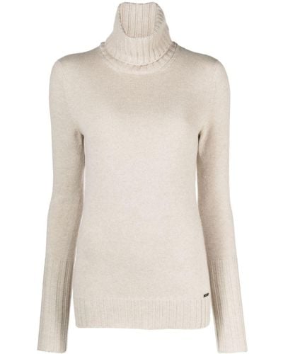 Kiton Roll-neck Cashmere Sweater - Natural