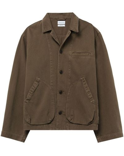 John Elliott Button-up Cotton Shirt Jacket - Brown
