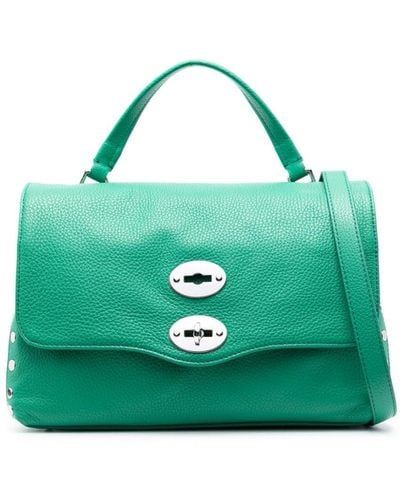 Zanellato Postina leather tote bag - Verde