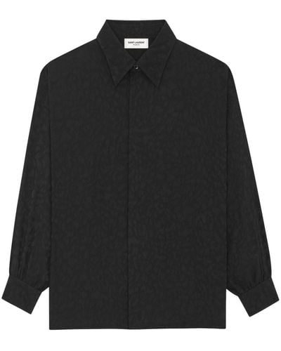 Saint Laurent Graphic-print Shirt - Black