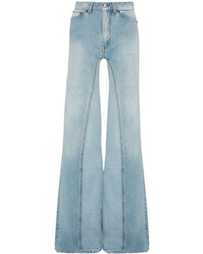 Victoria Beckham Jeans Bianca a gamba ampia - Blu