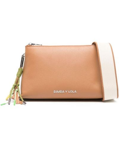 Bimba Y Lola Small Leather Cross Body Bag - Natural