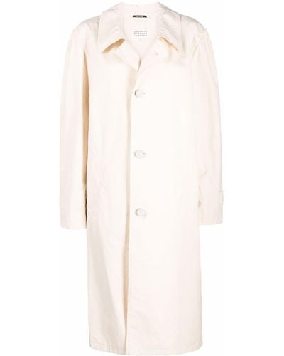 Maison Margiela Manteau mi-long à simple boutonnage - Neutre