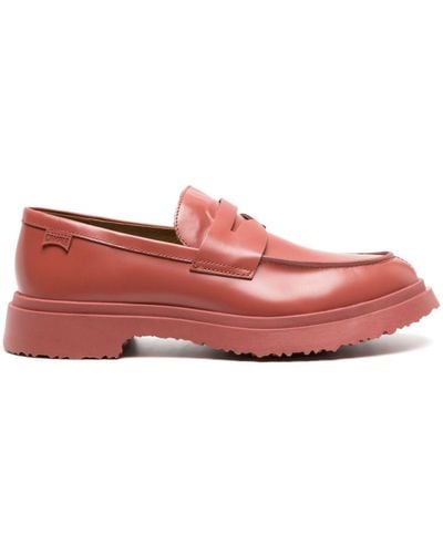 Camper Walden Penny-slot Leather Loafers - Red