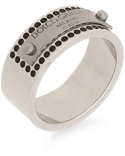 Dolce & Gabbana Ring Verfraaid Met Stras - Metallic