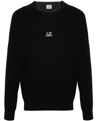C.P. Company Sweatshirt mit Logo-Print - Schwarz