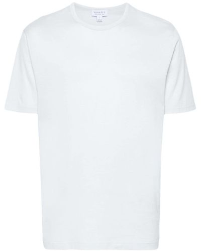 Sunspel Classic Katoenen T-shirt - Wit