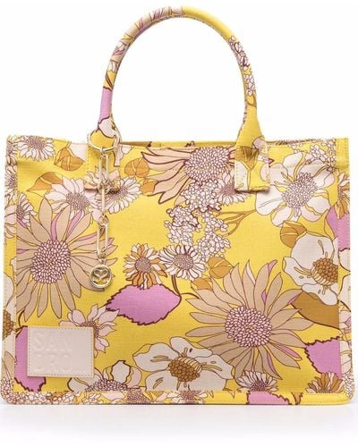 Sandro Kasbah Floral-print Tote Bag - Yellow