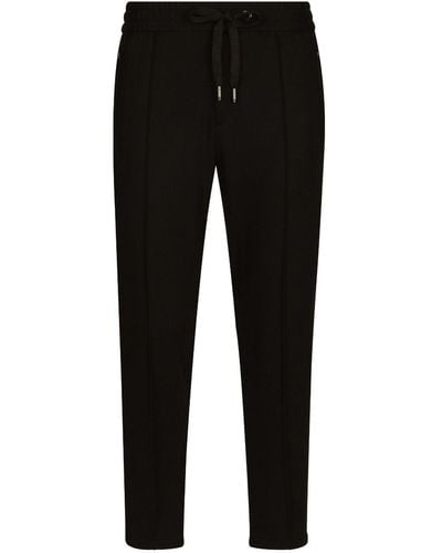 Dolce & Gabbana Pantalones ajustados con pinzas - Negro