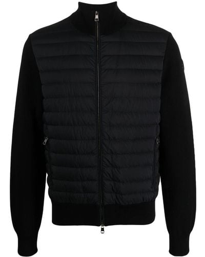 Moncler Logo-Patch Cotton Padded Jacket - Black