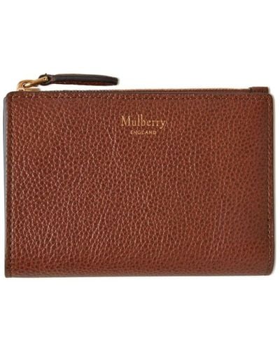 Mulberry Continental Bi-fold Leather Wallet - Brown