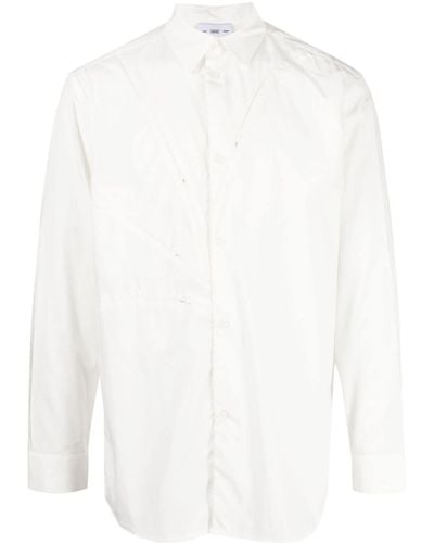 Post Archive Faction PAF Camicia con zip - Bianco