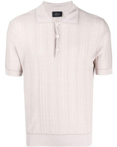 Brioni Knitted Polo Shirt - Pink
