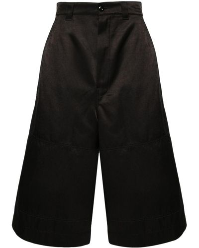 MM6 by Maison Martin Margiela Knee-length Twill Cargo Shorts - Black