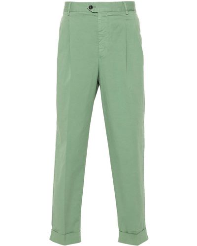 PT Torino Slim-fit Cotton Trousers - Green