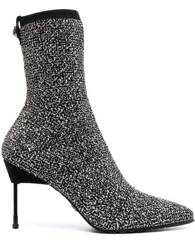 Kurt Geiger Knitted Studded Boots - Gray