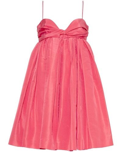 Adam Lippes Voluminous-skirt Silk Dress - Pink