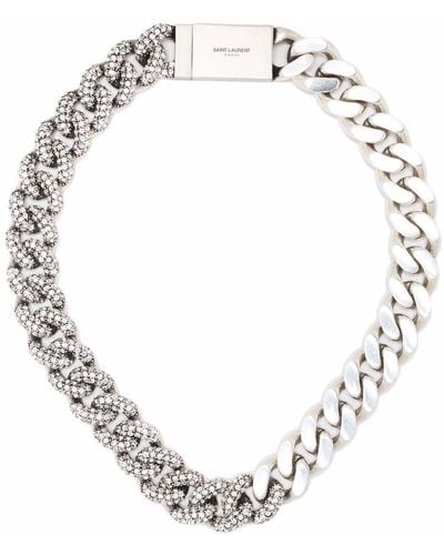 Saint Laurent Curb-chain Necklace - Metallic