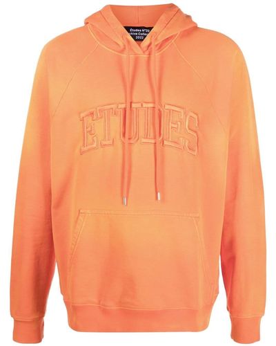 Etudes Studio Racing Logo-embroidered Hoodie - Orange