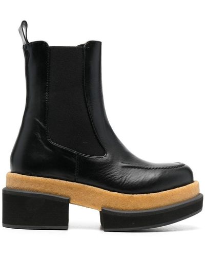 Paloma Barceló Block-heel Leather Boots - Black