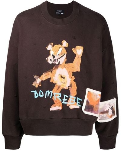 DOMREBEL Sweater Met Print - Zwart